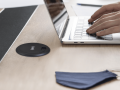 Încărcător wireless inductiv cu port USB 2.0, tip blat Qi, pentru telefoane Samsung, iPhone, Xiaomi