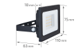 Reflector - halogen LED Tiga 20W - Negru - Alb neutru (4000K)