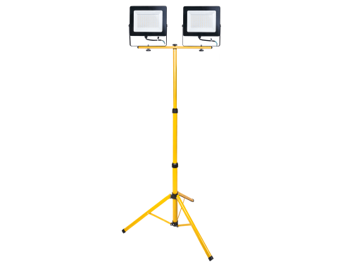 Set: Trepiadă dublă extensibilă LED + 2x reflector 100W - Alb neutru (4500K)