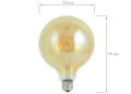Bec LED E27 4W G125 Filament Retro Amber - Alb cald (2000K)