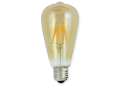 Bec LED E27 4W ST64 Filament Retro Amber - Alb cald (2000K)