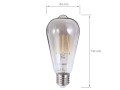 Bec LED E27 6W ST64 Filament Retro - Alb cald (2700K)