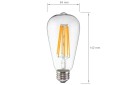 Bec LED E27 6W ST64 Filament Retro - Alb cald (2700K)