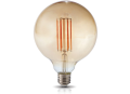 Bec LED E27 7W G125 Filament Retro Amber - Alb cald (2700K)
