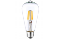 Bec LED E27 8W ST64 Filament Retro - Alb cald (2700K)