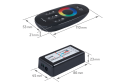 Controler radio (RF) 18A 216W pentru benzi LED RGB - Negru