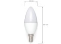 Bec LED E14 6W C37 - Alb neutru (4500K)