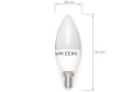 Bec LED E14 7W C37 - Alb cald (3000K)