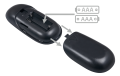 Controler radio (RF) 24A 288W pentru benzi LED RGBW - Negru