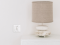 Set: 1x Priză electrică dublă de sticlă Bianka 230V 16A + ramă de sticlă - Alb