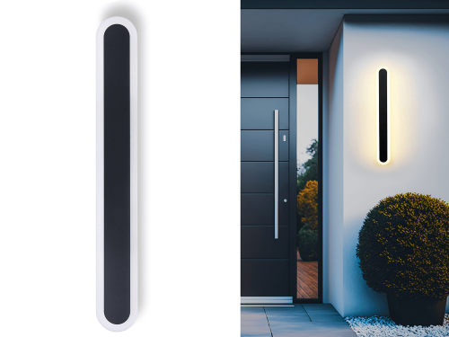 Lampă pentru fațadă - aplica de grădină - corp de iluminat exterior LED LS011 19W 90cm - Negru - Alb neutru (4500K)