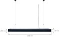 Lampă tavan suspendată LED Ena (KW) 50W - Negru - Alb neutru (4500K)