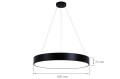 Lampă tavan suspendată LED Inea V1 72W - Negru - Alb neutru (4500K)