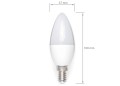 Bec LED E14 4W C37 - Alb rece (6000K)
