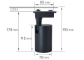 Lampă magazin LED Steka Ver.E 30W - Negru - Alb neutru (4500K)