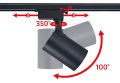 Lampă magazin LED Steka Ver.E 30W - Negru - Alb neutru (4500K)