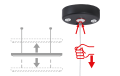Lampă tavan suspendată LED Linea 40W - Negru - Alb neutru (4500K)