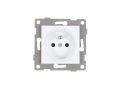 Set: 1x Priză electrică de sticlă Bianka 230V 16A + ramă de sticlă - Alb