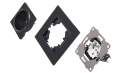  Set: 1x Priză electrică de sticlă Bianka 230V 16A + ramă de sticlă - Negru