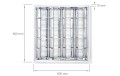 Set: 1x Corp de iluminat cu rastru montat pe zid 4x60cm + 4x Tub LED 9W - Alb neutru (4500K)