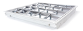Set: 1x Corp de iluminat cu rastru încastrat 4x60cm + 4x Tub LED 9W - Alb neutru (4500K)