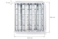 Set: 1x Corp de iluminat cu rastru încastrat 4x60cm + 4x Tub LED 9W - Alb neutru (4500K)