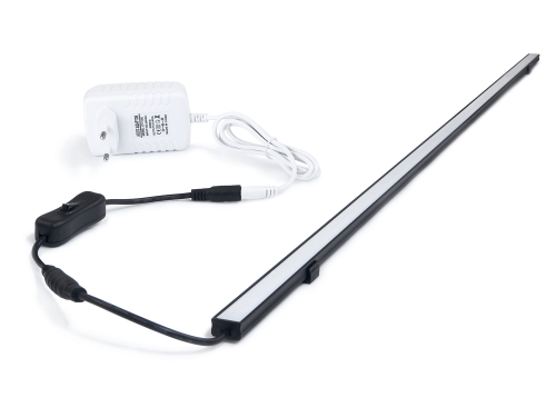 Corp de iluminat sub dulap LED - Maja 12W 100cm cu sursă de alimentare albă - Negru - Alb neutru (4500K)