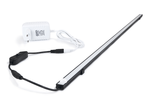 Corp de iluminat sub dulap cu senzor de mișcare LED - Maja 12W 100cm cu sursă de alimentare albă - Negru - Alb neutru (4500K)
