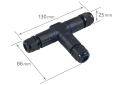 Conector cablu ermetic CNP3732_3P IP68 3x 0.3-2.5mm²