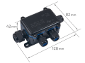 Conector cablu etanș CNP723_4T_A 450V 41A - cutie rezistentă la apă IP68 cu tuleje de etanșare