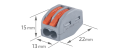 Conector rapid CMK-412 - 2x 0.08 până la 2.5 (4.0) mm2 - 50 buc
