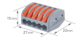 Conector rapid CMK-415 - 5x 0,08 până la 2,5 (4,0) mm2 - 50 buc. 