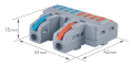 Conector rapid CMK_422-8 - 2 pe 8 - 0.08 până la 2.5 (4.0) mm2 - 10 buc