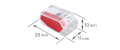 Set: Conector electric rapid pentru sârmă CMK-252 - 2x 0.75 până la 2.5 mm² - 50 buc