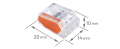 Set: Conector electric rapid pentru sârmă CMK-253 - 3x 0.75 până la 2.5 mm² - 50 buc