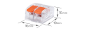 Set: Conector rapid tip Koloreno CMK-632 - 2x 0.2 până la 4.0 mm² - 50 buc