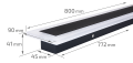  Lampă de fațadă - aplica de grădină - corp de iluminat exterior LED Durango 24W 80cm - Alb neutru (4500K)
