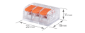 Set: Conector rapid tip Koloreno CMK-633 - 3x 0.2 până la 4.0 mm² - 50 buc