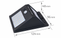 Lampa solară - Aplică de perete LED 3W cu senzor de mișcare și amurg – Alb rece (6000K)