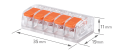 Set: Conector rapid tip Koloreno CMK-635 - 5x 0.2 până la 4.0 mm² - 50 buc