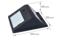 Lampă solară - Aplică de perete LED 3W cu senzor de amurg – Alb rece (6000K)
