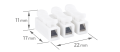Set: Conector rapid trecere 3x 0.2- 1.5 mm² - 100 buc