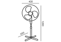 Ventilator de podea Viento-R 45W - Negru