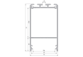 Profil de aluminiu Claro pentru benzile LED - Alb - 1m 
