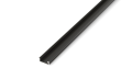 Profil de aluminiu D pentru benzile LED - Negru - 1m