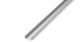 Profil de aluminiu D pentru benzile LED - Argintiu anodizat - 2m