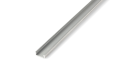 Profil de aluminiu D pentru benzile LED - Argintiu brut - 1m
