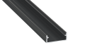 Profil de aluminiu DUAL pentru benzile LED - Negru - 2m