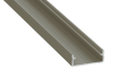 Profil de aluminiu DUAL pentru benzile LED - Inox - 1m