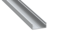 Profil de aluminiu DUAL pentru benzile LED - Anodizat argintiu - 1m